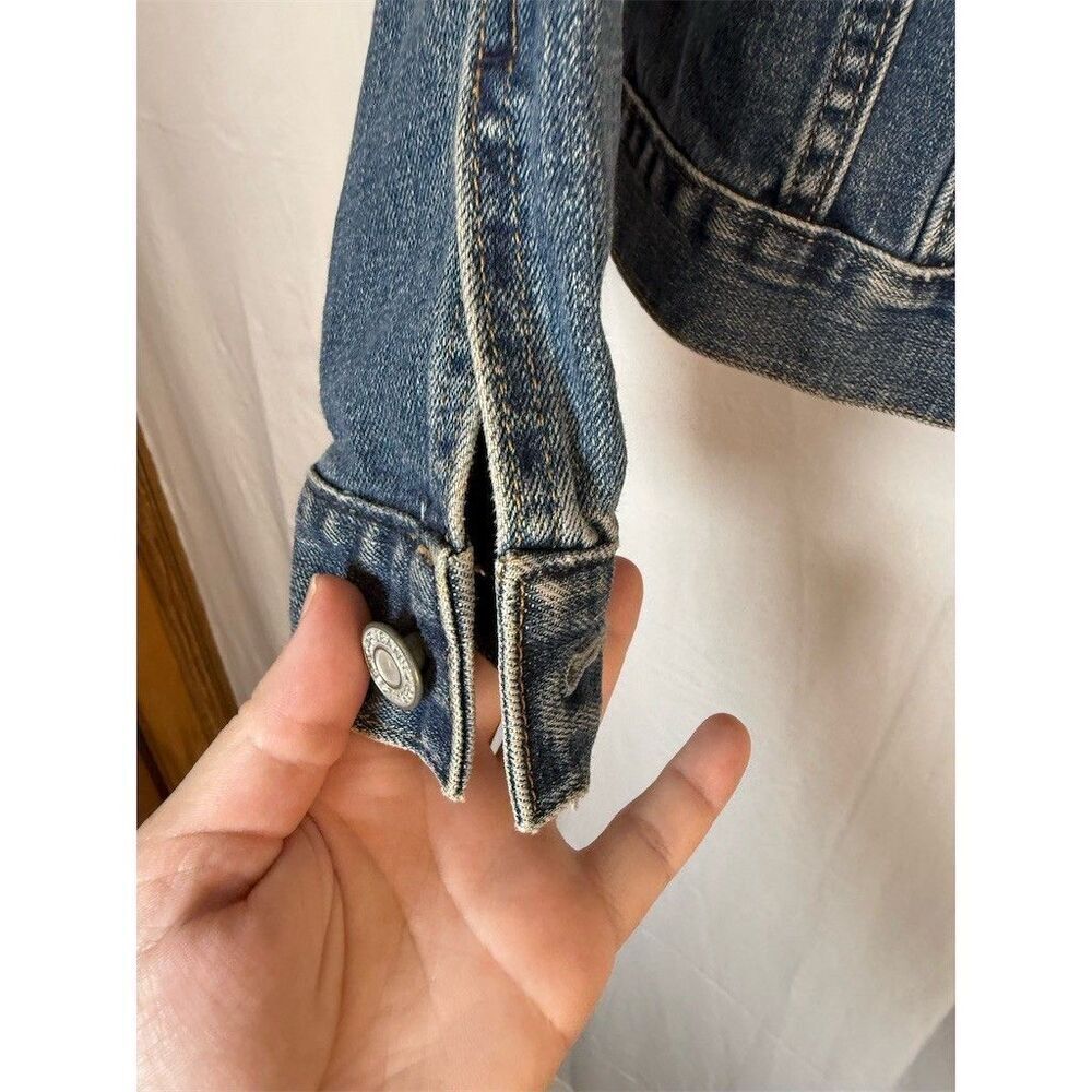 GAP Jacket Womens Size S Blue Stretch Denim Trucker Button Front Pockets - Picture 8 of 13